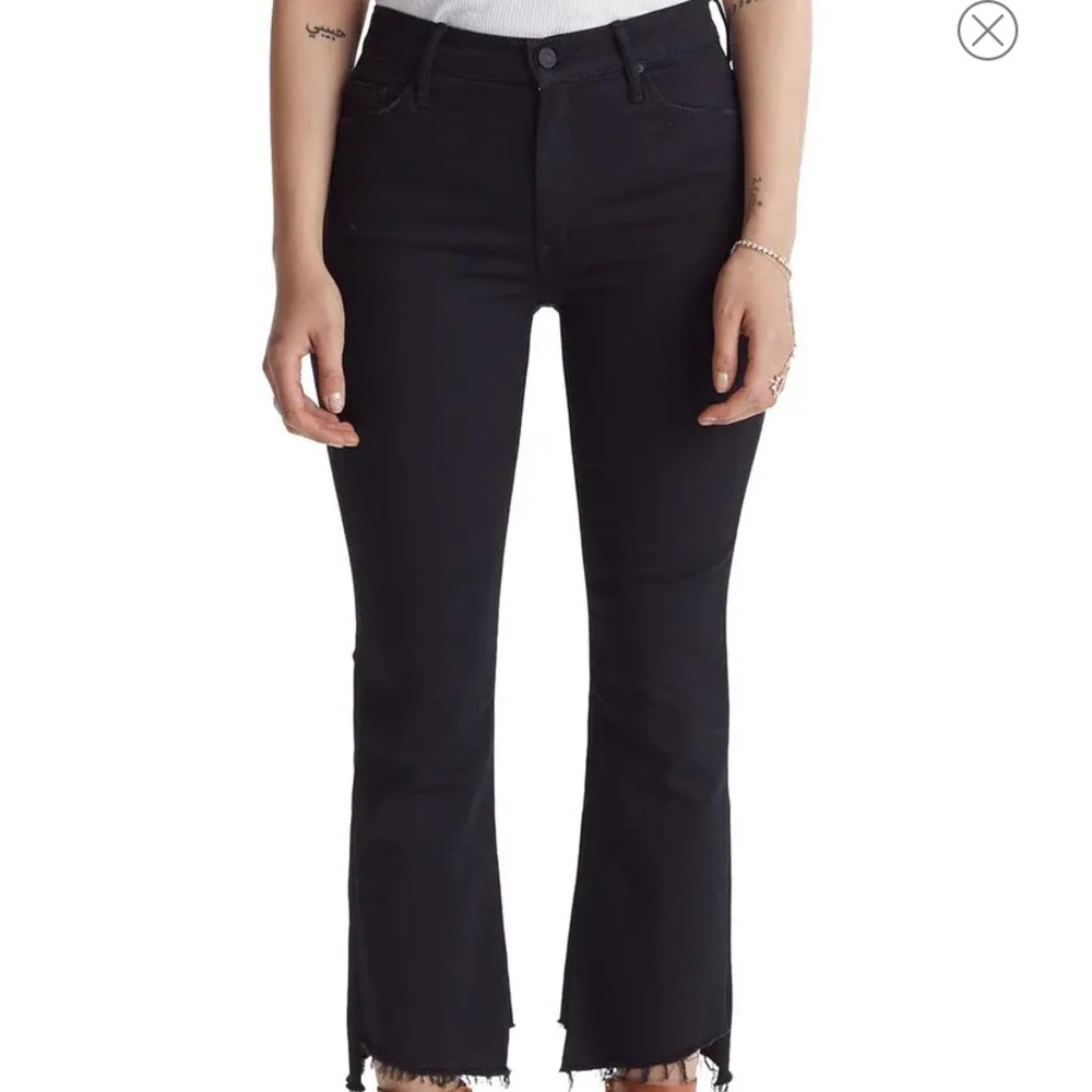 MOTHER Insider Two Step Fray Hem Crop Jeans